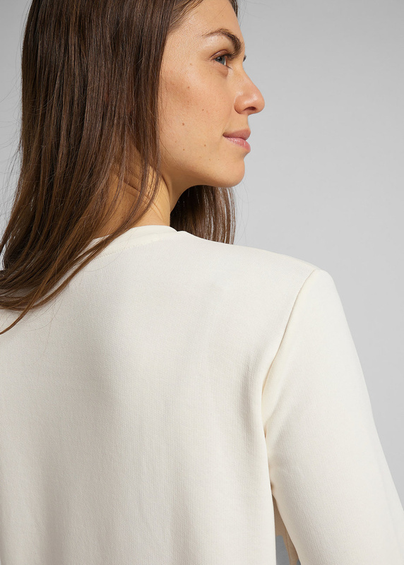 BLUZA DAMSKA LEE SEASONAL LOGO SWS OFF WHITE L53JEIMK 112112356