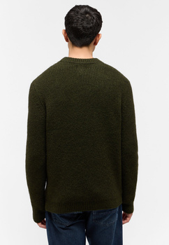 MUSTANG EMIL C CREW MĘSKI SWETER ELEGANCKI RIFLE GREEN 1015801 6514