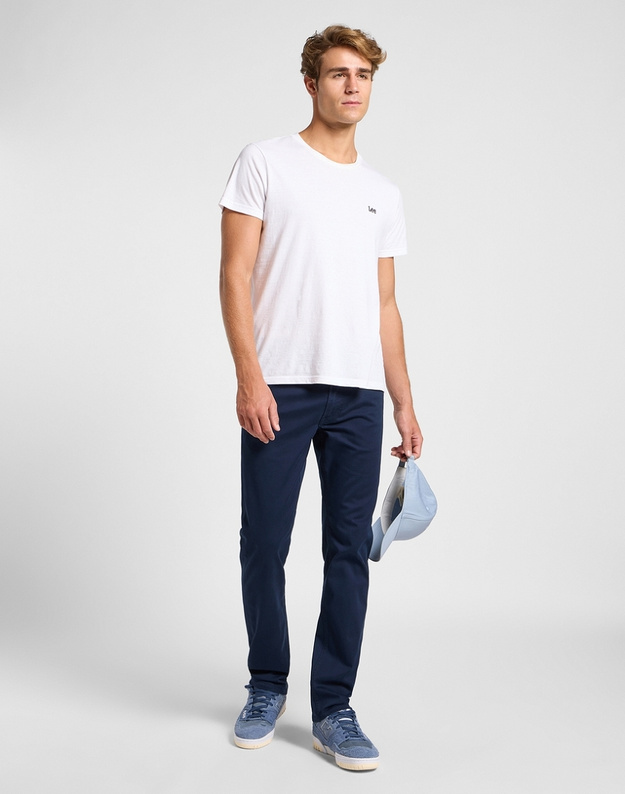 MESKIE SPODNIE MATERIALOWE LEE DAREN ZIP FLY RIVET NAVY 112363965