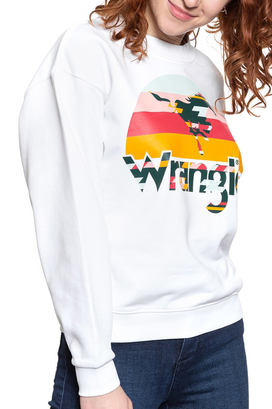 BLUZA WRANGLER 80´S RETRO SWEAT WHITE W6N0HO989 112130773