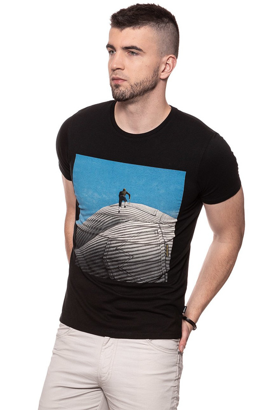 KOSZULKA WRANGLER SLABBINK TEE BLACK W7B56FK01 112131494