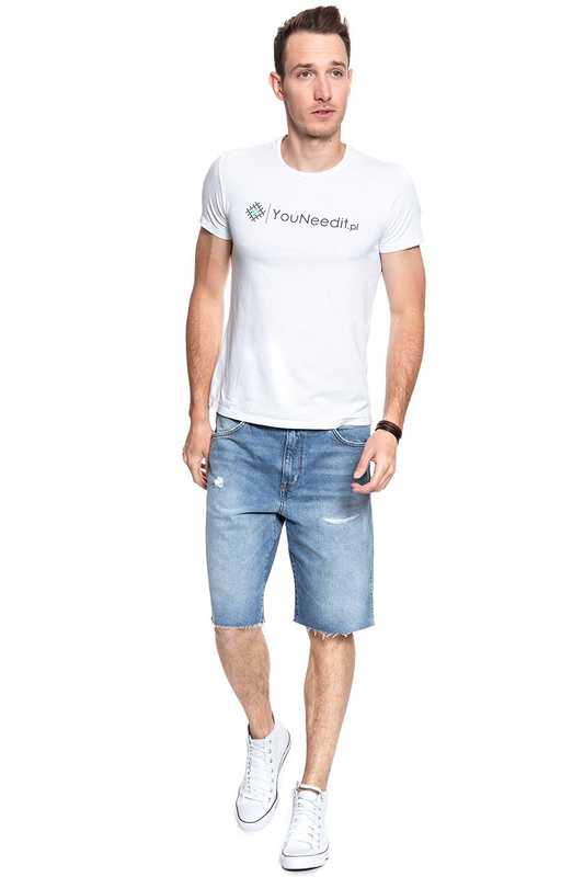 KRÓTKIE SPODENKI WRANGLER DENIM SHORT BLUE LAND W14CGW15W 112126590