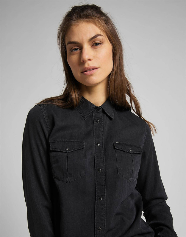 LEE REGULAR WESTERN SHIRT DAMSKA KOSZULA JEANSOWA JEANS BLACK L45SZH01 112110492