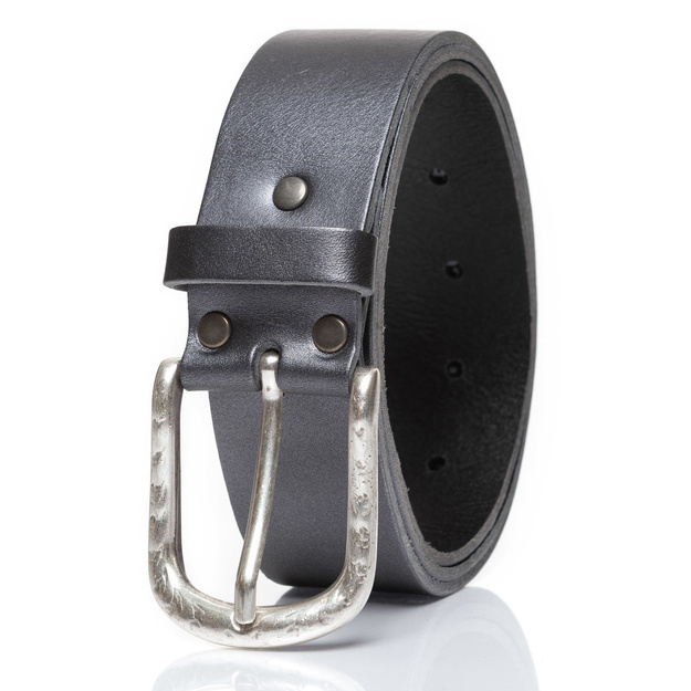 ZESTAW PREZENTOWY MUSTANG - SKÓRZANY PORTFEL I PASEK MĘSKI BLACK