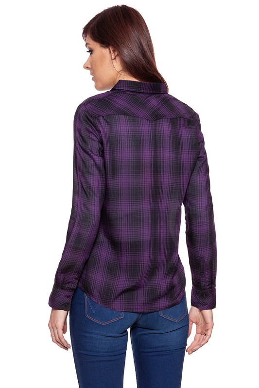 WRANGLER L/S WESTERN SHIRT PURPLE VELVET W5045CBSL