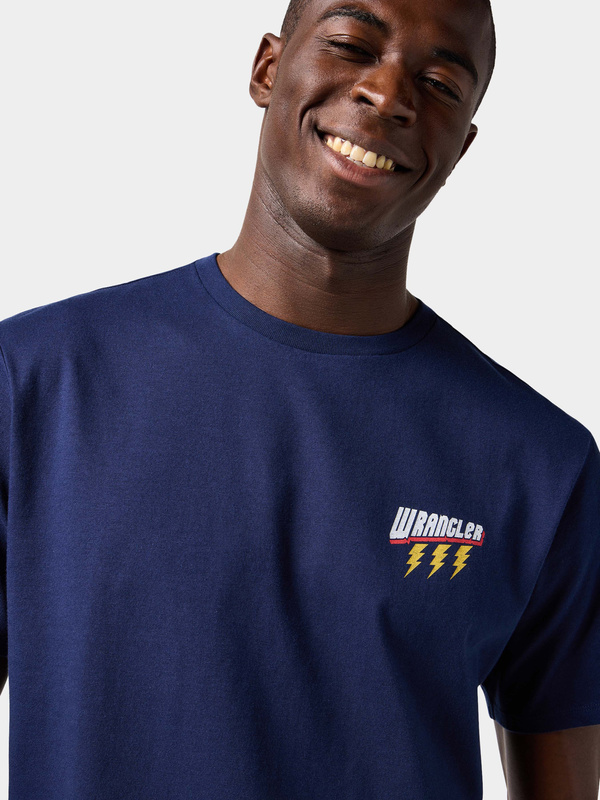 WRANGLER MĘSKA KOSZULKA WRANGLER SMALL GRAPHIC TEE NAVY 112362894