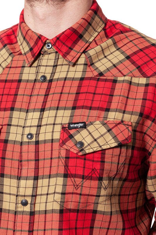 KOSZULA WRANGLER LS WESTERN SHIRT SALSA RED W5969SZWN 112129819