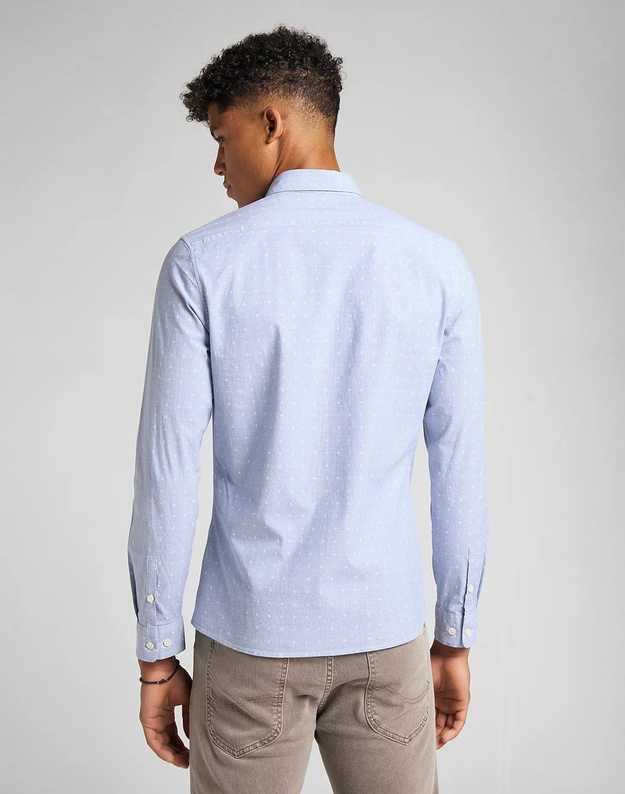 LEE SLIM BUTTON DOWN PEARL BLUE L66XRTSY 112140606