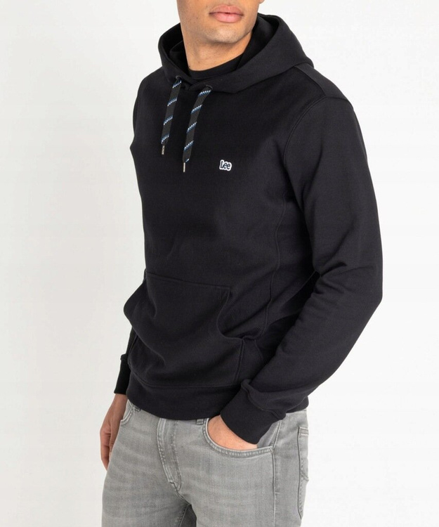 LEE LOGO SWEAT MĘSKA BLUZA Z KAPTUREM NIEROZPINANA BLACK L82QWO01 112122153