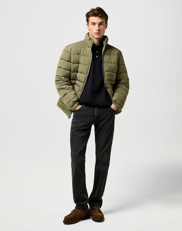 MESKA KOSZULKA WRANGLER LS POLO SHIRT BLACK 112371395