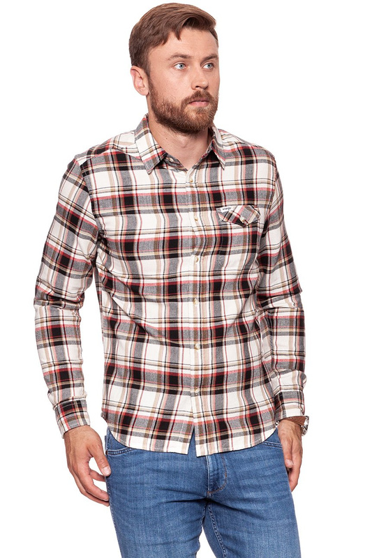 KOSZULA WRANGLER LS 1PKT FLAP SHIRT RED W5932SN47 112129736