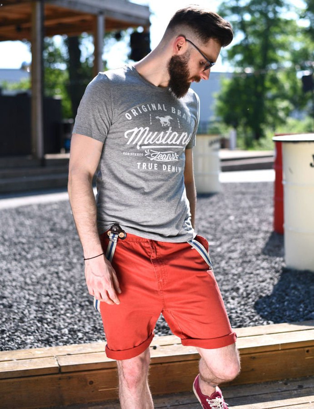 MUSTANG T SHIRT BASIC TEE PRINT 64741664160