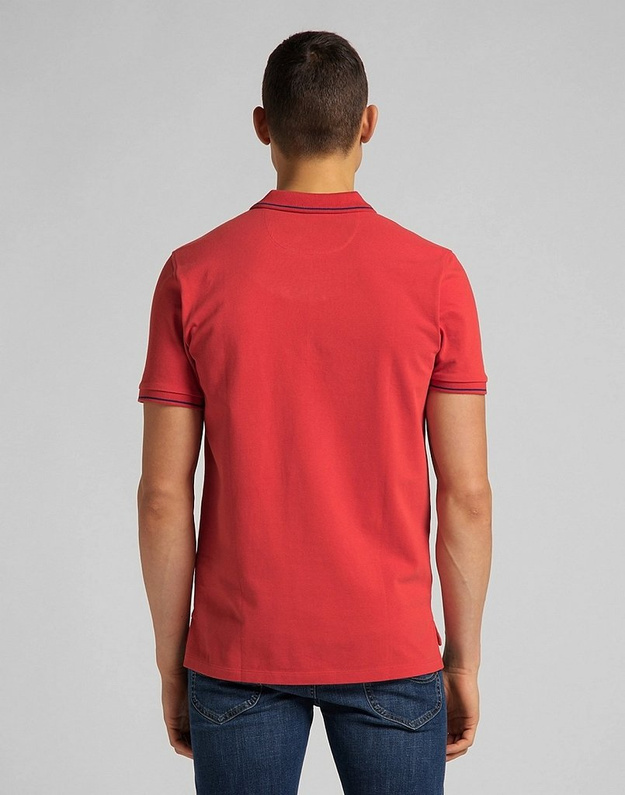 MĘSKIE POLO LEE PIQUE POLO WASHED RED L61ARLQM 112113738