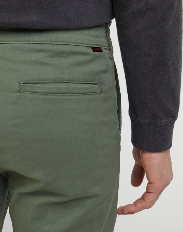 MESKIE SPODNIE  REGULAR CHINO OLIVE GROVE 112342928
