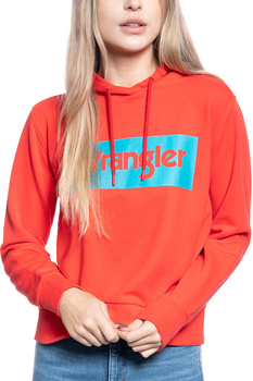 WRANGLER LOGO HOODIE BITTERSWEET RED W6N4HPXBO 112130794