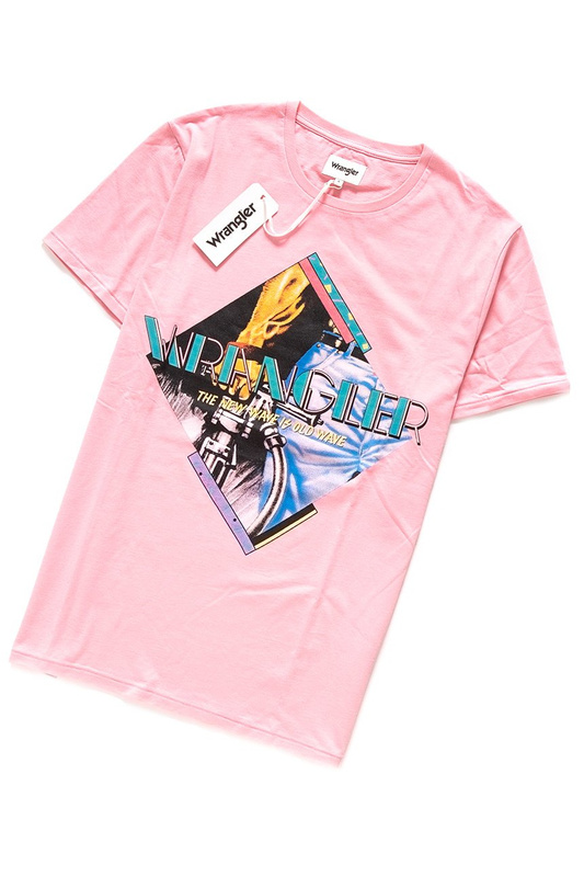 KOSZULKA WRANGLER GRAPHIC TEE SEA PINK W7B61FKWF 112131515