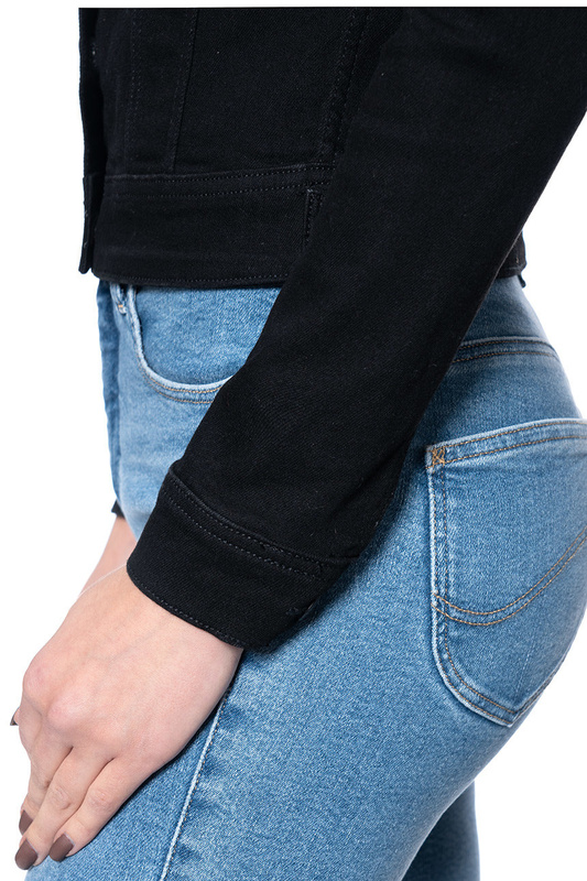 DAMSKA KURTKA JEANSOWA LEE SLIM RIDER BLACK RINSE L541PI47 112112700