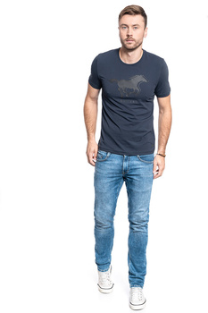 KOSZULKA MĘSKA MUSTANG PRINT TEE BLUE NIGHTS 1009022 4085