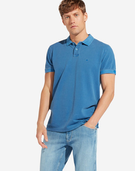 WRANGLER OVERDYE POLO MĘSKA KOSZULKA BLUE DEPTHS W7C15KQJY 112131637