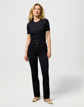 DAMSKIE SPODNIE WRANGLER STRAIGHT NEBULA BLACK 112371749