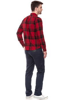 KOSZULA WRANGLER LS 1PKT FLAP SHIRT SALSA RED W5932T2WN 112129738