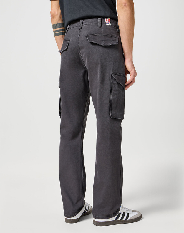 MESKIE SPODNIE WRANGLER MATERIAŁOWE CASEY JONES CARGO REGULAR FADED BLACK 112356845 W175008628