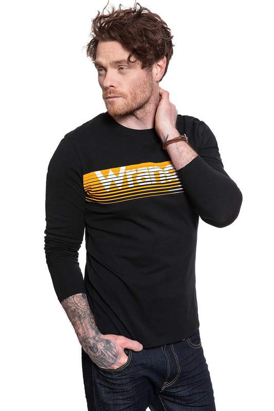 KOSZULKA LONGSLEEVE WRANGLER LS LOGO TEE BLACK W744D3100 112131092
