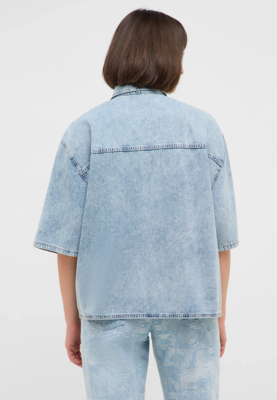 Damska Koszula Mustang Style Ella Shirt Denim Blue 1016568 5000 101