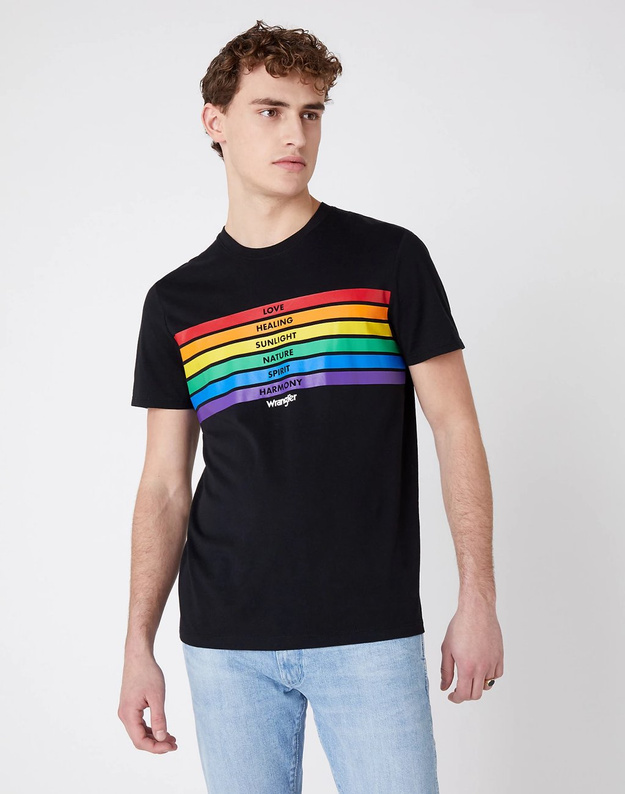 MĘSKI T-SHIRT WRANGLER PRIDE TEE BLACK W770D3100 112131107