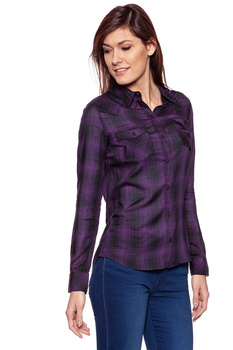 WRANGLER L/S WESTERN SHIRT PURPLE VELVET W5045CBSL