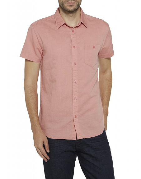 WRANGLER S/S 1 PKT SHIRT MĘSKA KOSZULA KRÓTKI RĘKAW DUSTY ROSE W5860LOS7