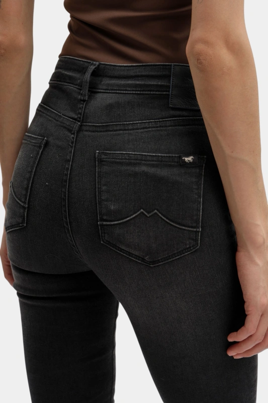 Damskie Spodnie Jeansowe Mustang Style Georgia Super Skinny Denim Black 1016903 4000 802