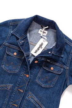 DAMSKA KURTKA JEANSOWA WRANGLER HERITAGE JACKET DEEP SEA W405GS12S 112128702