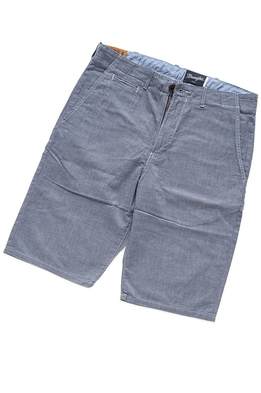 WRANGLER CHINO SHORTS INDIGO CHECK W14MPK89M