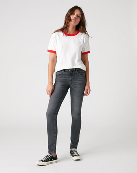 DAMSKA KOSZULKA WRANGLER RELAXED RINGER FLAME RED S W7S0DRR06 112132110