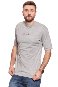 WRANGLER T SHIRT OVERSIZED TEE MID GREY MEL W7C31GF37 112131671