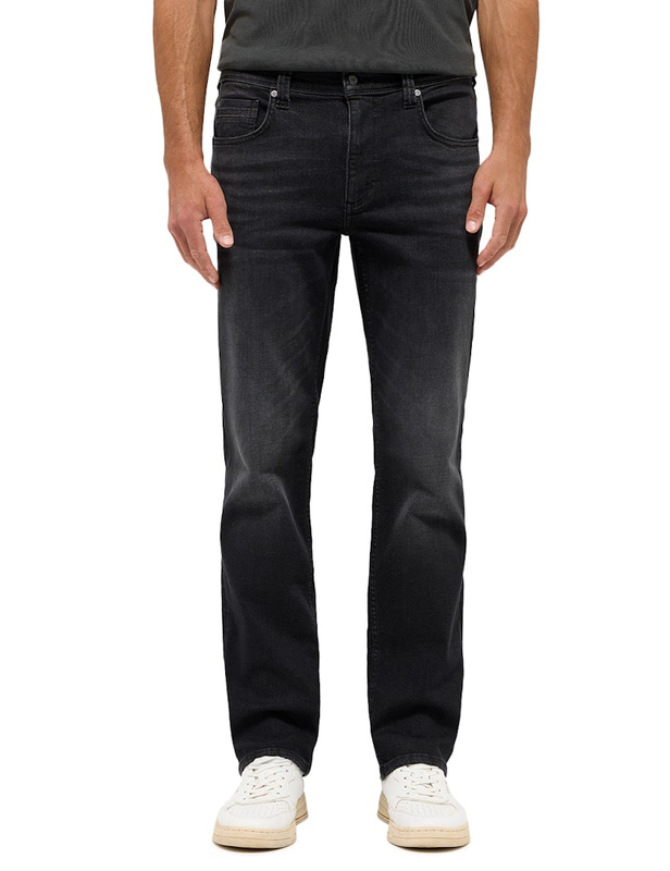 Męskie Spodnie Jeansowe Mustang Style Washington Straight Denim Black 1015884 4000 701