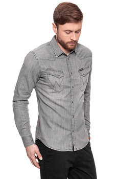 WRANGLER L/S CITY WESTERN SHI WASHED GREY W58333X2D