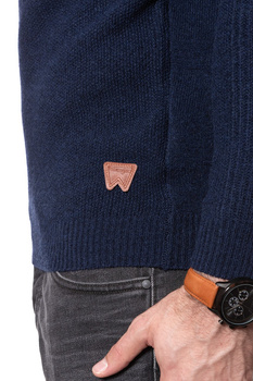 MĘSKI SWETER WRANGLER STRUCTURAL KNIT NAVY W8627P135 112132331
