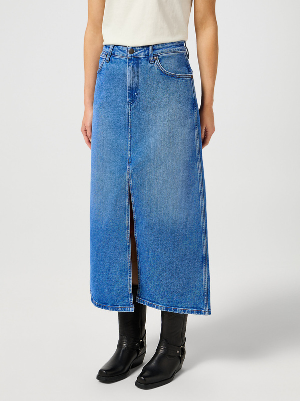 DAMSKA SPÓDNICA WRANGLER DENIM MAXI SKIRT ONCE LOVED 112356425