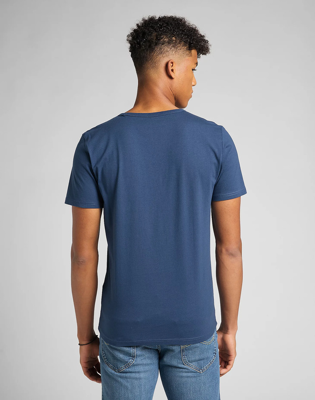LEE SS TONAL LOGO TEE MĘSKI T-SHIRT KOSZULKA INSIGINIA BLUE L60LFESS 112140321