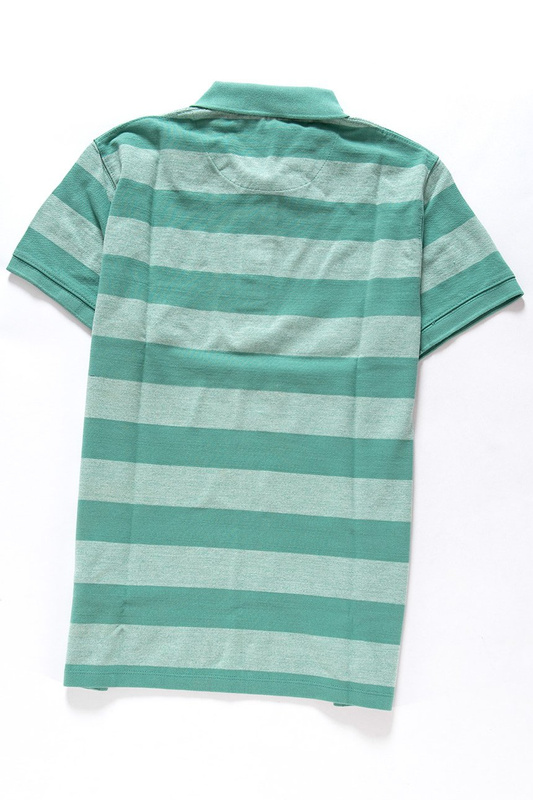 WRANGLER S/S BOLD STRIPE POLO BERYL GREEN W7A33KBS4