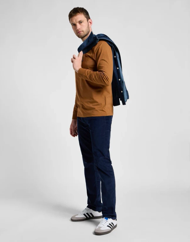 MESKIE SPODNIE MATERIALOWE LEE DAREN ZIP FLY MOOD INDIGO 112355871