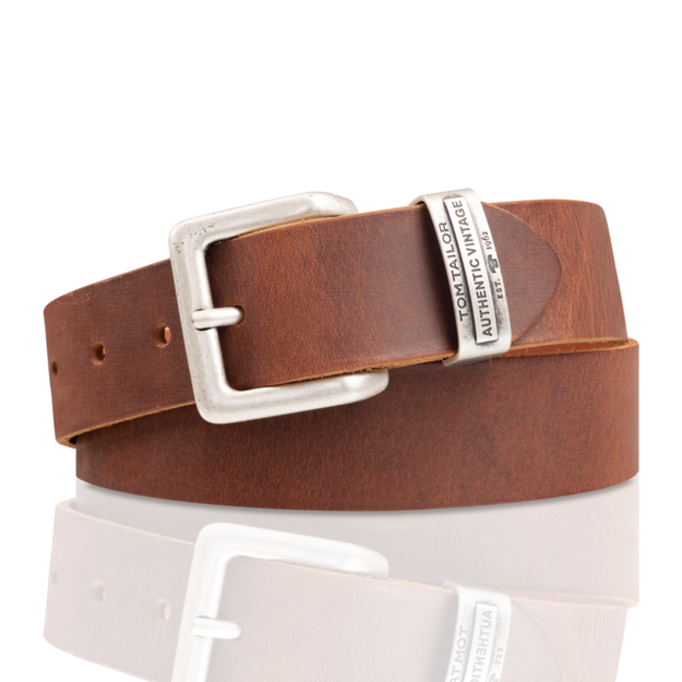 TOM TAILOR MĘSKI PASEK SKÓRZANY KLASYCZNY SKÓRA TG1068L89/690 40mm Gürtel Q.6789 0690 DARKBROWN