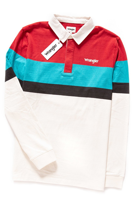 WRANGLER LS RUGBY POLO OFFWHITE W7C22GS02 112131653