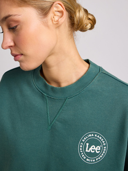 LEE DAMSKA BLUZA LEE ESSENTIAL GRAPHIC SWS EVERGREEN 112350243