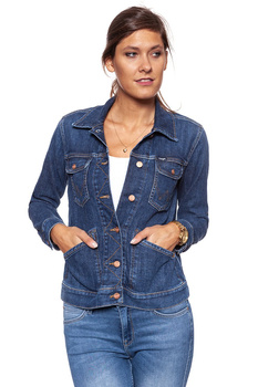 DAMSKA KURTKA JEANSOWA WRANGLER HERITAGE JACKET DEEP SEA W405GS12S 112128702