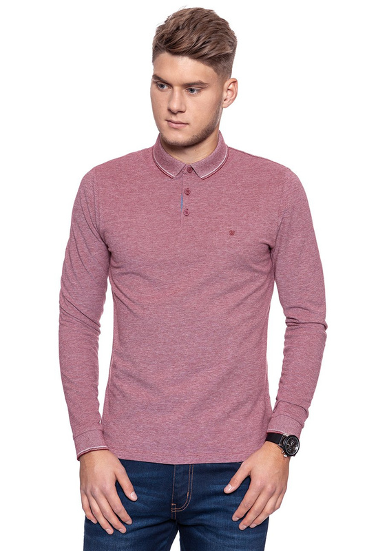 WRANGLER LS REFINED POLO BIKING RED W7A87K52G