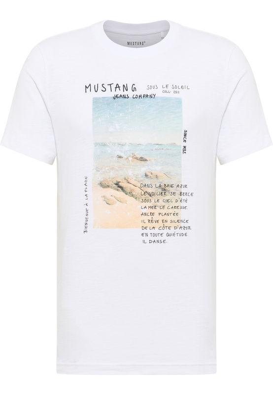 Męski T-Shirt Mustang Style Austin Bright White 1016282 2007