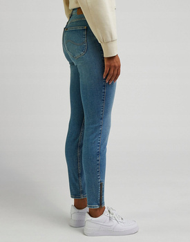 LEE DAMSKIE SPODNIE JEANSOWE JEANSY SCARLETT HIGH ZIP BRIGHT STORMS L31BGUD40